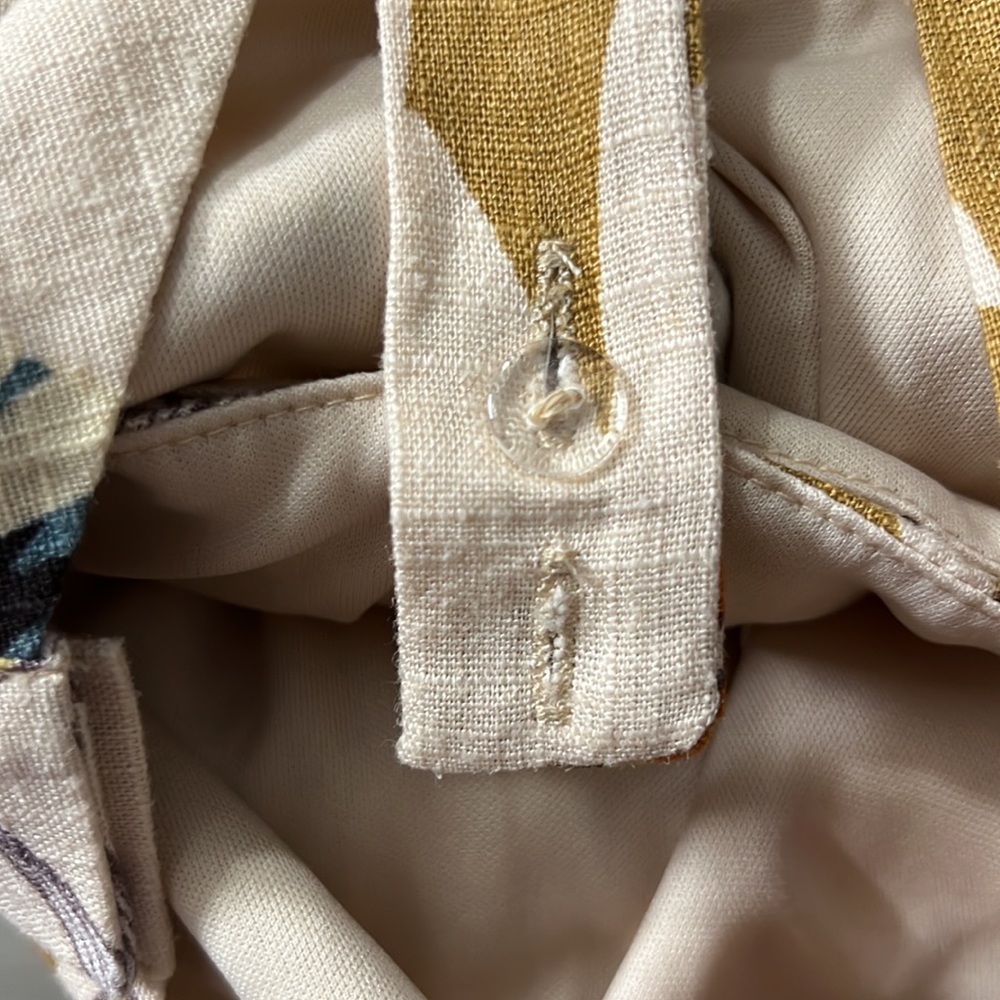 Sage the Label Tropical Button Linen Dress Size Small - Picture 8 of 8
